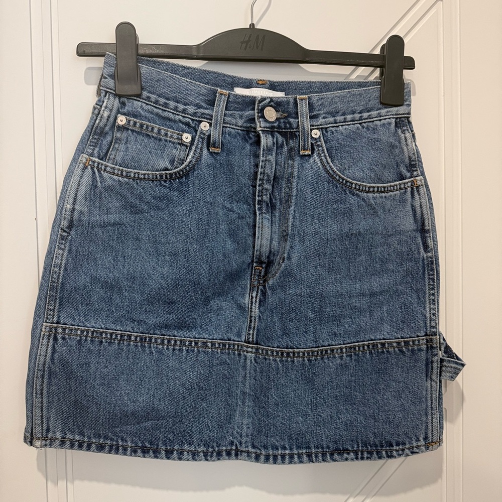 Helmut Lang Blue Denim Mini Skirt